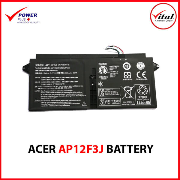 ACER AP12F3J ORIGINAL BATTERY FOR ACER ASPIRE 13.3-Inch S7 S7-391 S7-392 S7-393 Touchscreen Ultrabook Series