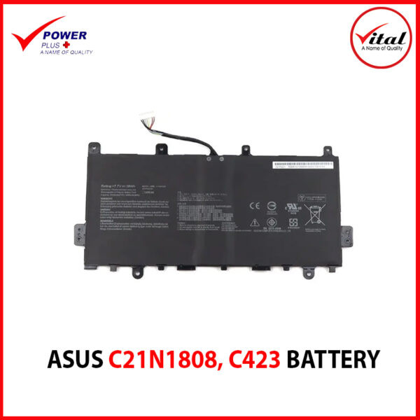 ASUS C21N1808, C423 BATTERY ORIGINAL FOR ASUS CHROMEBOOK Chromebook C423NA C423NA-BV0001 C423NA-1A C423NA-DH02m C523NA C523NA-A20007 C523NA-1A C523NA-DH02 Series C21PqCH 0B200-03130000 0B200-03060000
