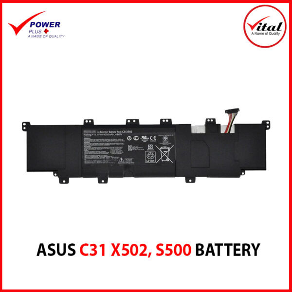 ASUS C31 X502, S500 BATTERY ORIGINAL FOR ASUS X502 X502C X502CA S500 S500C S500CA S500CA-D51T S500CA-CJ005H P500CA PU500C PU500CA V500C PU500X3217CA