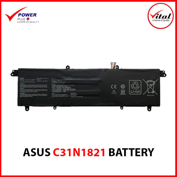 ASUS C31N1821 BATTERY ORIGINAL FOR ASUS ZENBOOK S13 UX392 UX392FA UX392FN UX392FN-XS71 UX392FN-AB003T UX392FN-SP8509T UX392FN-AB006R UX392FN-8565 UX392FN-XS77 0B200-03210100