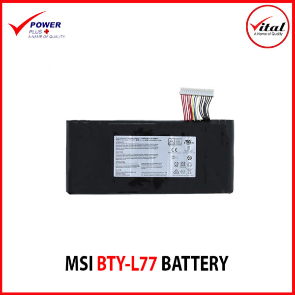 MSI BTY-L77 BATTERY ORIGINAL FOR MSI GT72 2PE 2QD 2QE 6QD 6QE GT72S 6QD 6QE 6QF GT72VR 6RE-015US 6RD-063US WT72 2OL32SR311BW 6QI16H21FD 6QN 6QM SERIES MS-1781 MS-1783