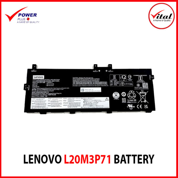 LENOVO L20M3P71 L20L3P71 L20C3P71 L20D3P71 BATTERY ORIGINAL FOR LENOVO THINKPAD X13 YOGA GEN 2 TYPE 20W8, 20W9, GEN 3 TYPE 21AW 21AX, P16 GEN 1 TYPE 21D6 21D7 SERIES SB11A13106 SB11A13105 5B11A13108 5B11A13107