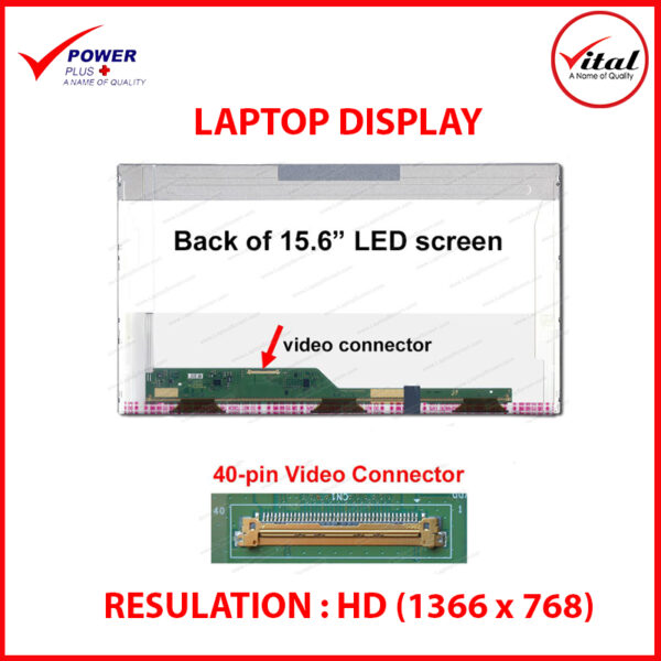 15.6" LED 30 Pin Connector Laptop Display