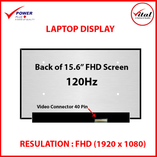 15.6 Inch LED Ultra 40 Pin FHD Notebook Display (120 Hz)